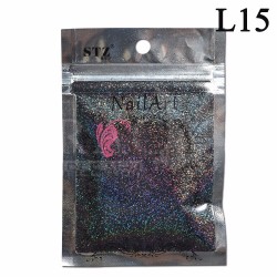 Decor pentru unghii NADP030MM sclipici Laser Holografic  Black